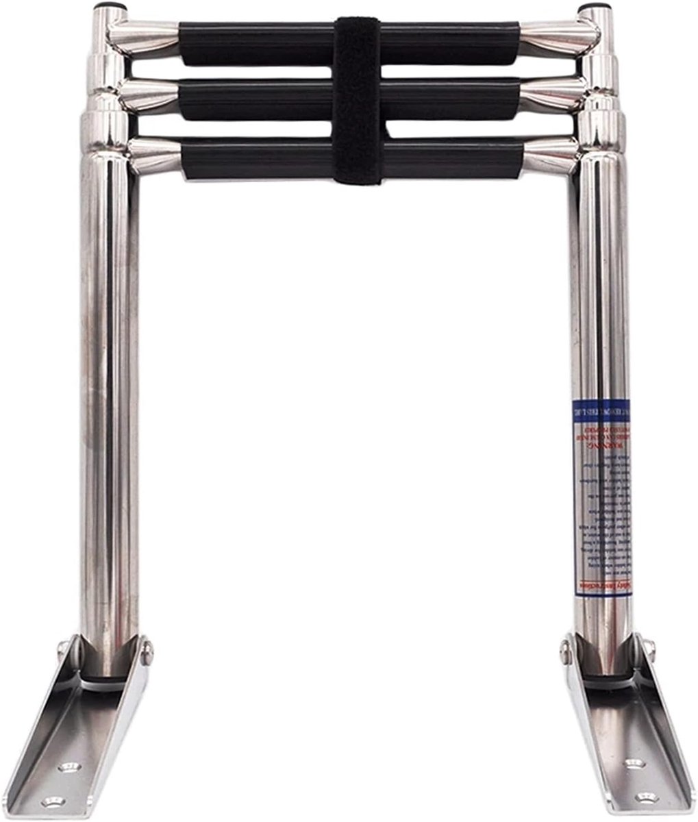 SnelShoppen - Telescopische Marine Bootladder RVS 3 Treden Vouwladder voor Boot Yacht Schip - Corrosiebestendig en Ruimtebesparend