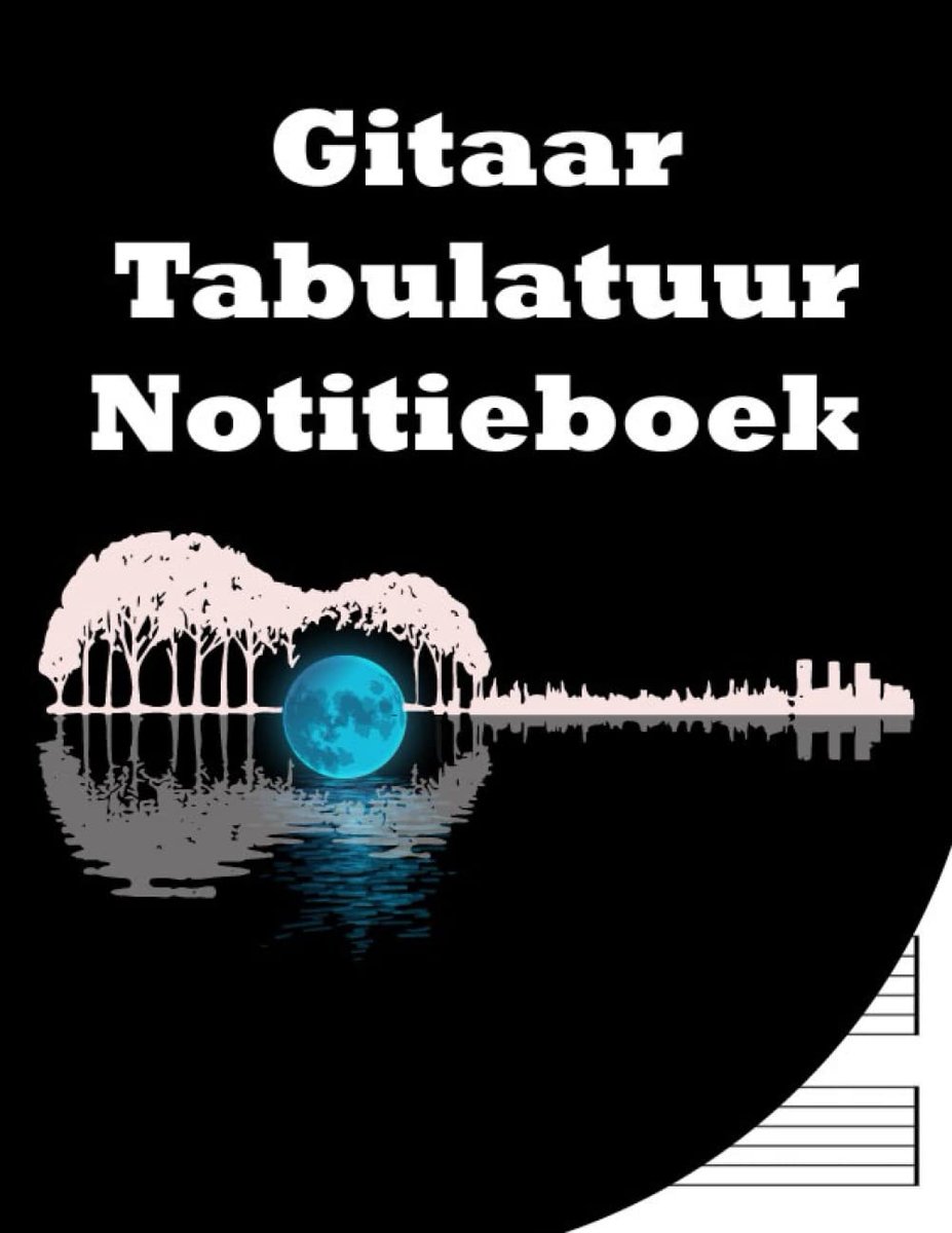 SnelShoppen - Gitaar Tabulatuur Notitieboek A4 - 100 Pagina's Blanco Gitaar Tablatuur Schrijfpapier voor Gitaristen en Liedjesschrijvers - Perfect Cad