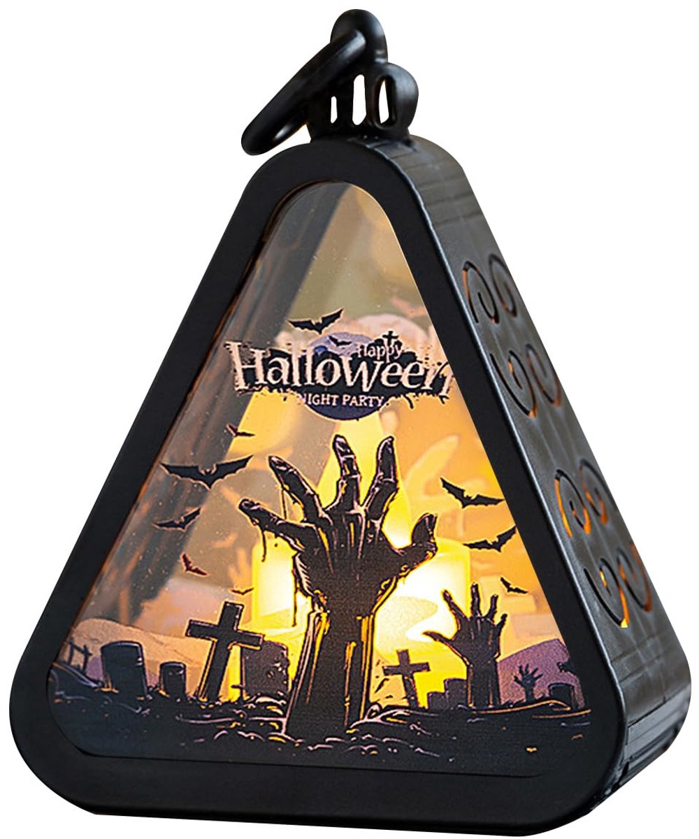 Namajunas - Halloween pompoen lantaarn - Geschikt voor binnen en buiten decoratie - Klein, draagbare en duurzaam - Feestartikelen, tafeldecoratie en sfeervolle voor tuin en terras - Sfeerlamp - Tuindecoratie - Feestaccessoires - Lantaarn