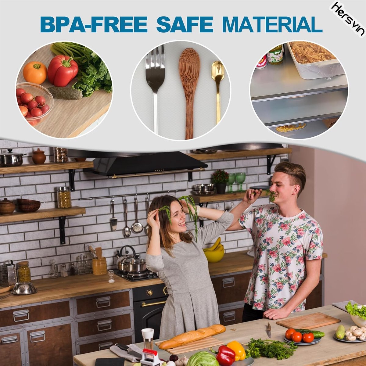 SnelShoppen - Hersvin 30cmx150cm Non-slip Keukenbladbeschermers, Glue Free EVA Matten, Waterdichte en Wasbare Ladenmatten, Transparante Plastic Deklaa