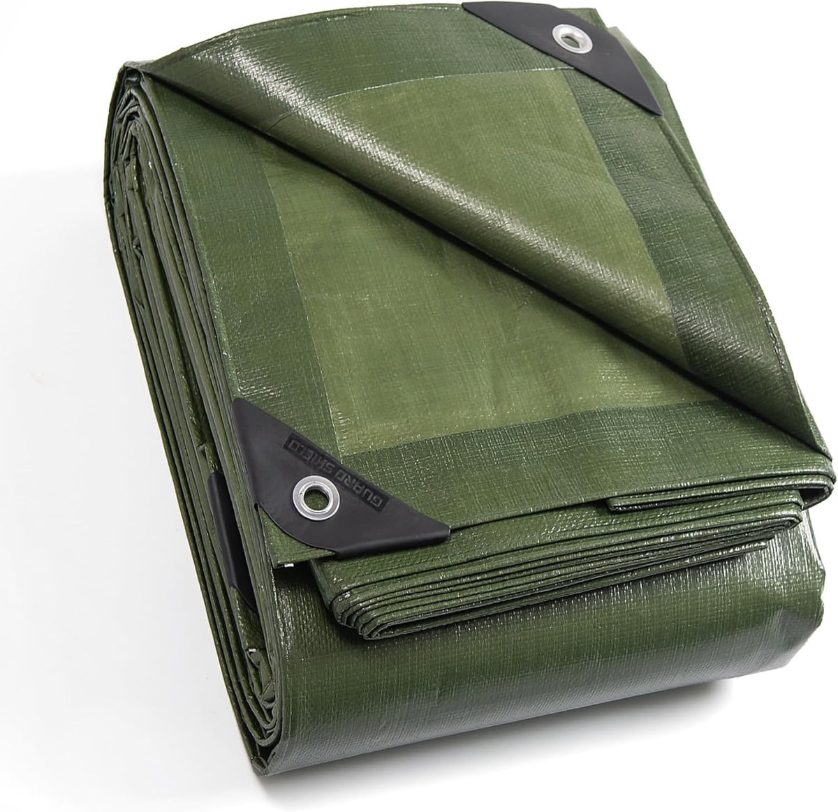 SnelShoppen - Multifunctionele Beschermzeil 3 x 3 m - Waterdicht, Scheurvast, UV-bestendig, Groene Tarpaulin met Oogjes voor Tuin, Auto, Camping, Meub