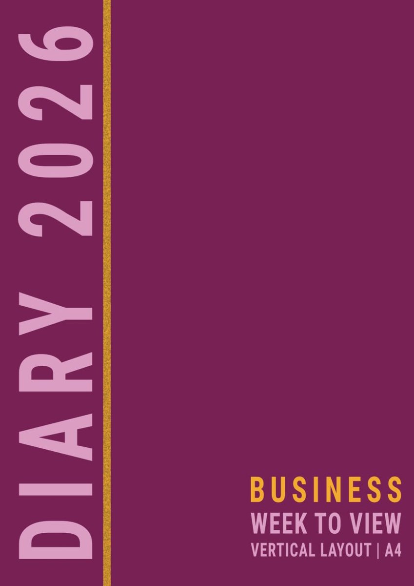 SnelShoppen - 2026 A4 Diary Week to View Vertical Planner met Uurindeling voor Zakelijk en Persoonlijk Gebruik, Roze, Perfect voor Organisatie en Plan