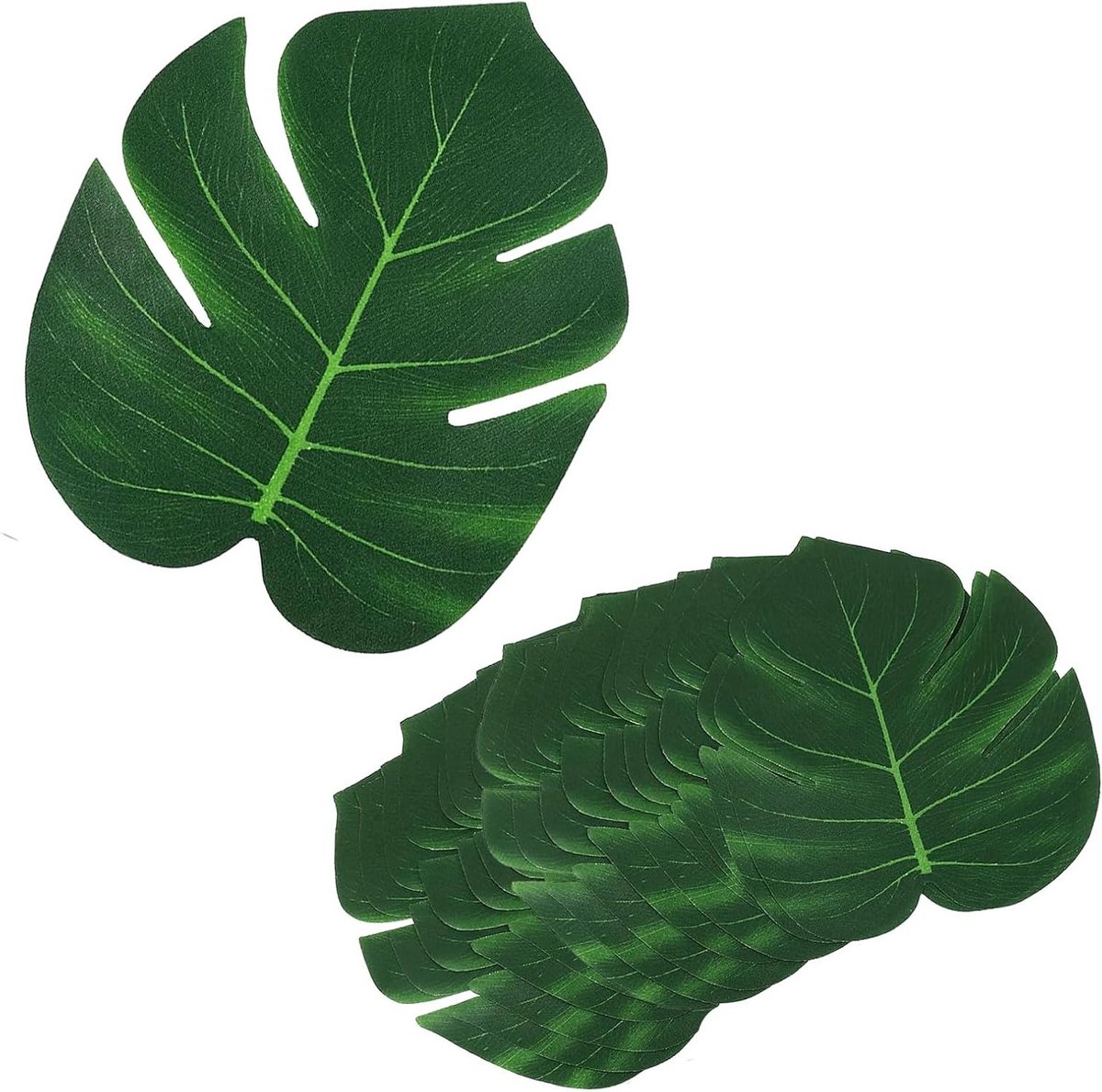 Kunstpalmbladeren - Decoratieve bladeren - Tropisch feest - Levendig en levensecht - 20 x 175 cm - Groen