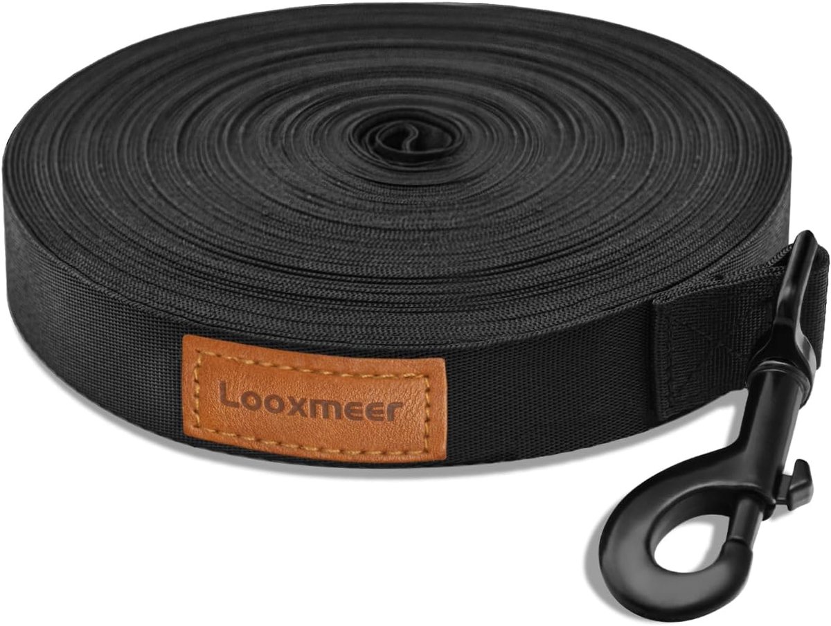 SnelShoppen - Robuuste Hondenlijn 3m/5m/10m/15m/20m/25m/30m - Nylon Trainingslijn met Opbergzak, Polsband en D Karabiner - Ideaal voor Wandelen, Train