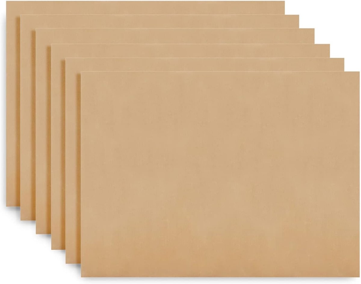 SnelShoppen - 6 Stuks Fiberglas Bakmatten, Duurzame Bakmat, Bakpapier, 30x40cm, Makkelijk Schoon te Maken, Herbruikbaar, Waterdicht Keukenaccessoire