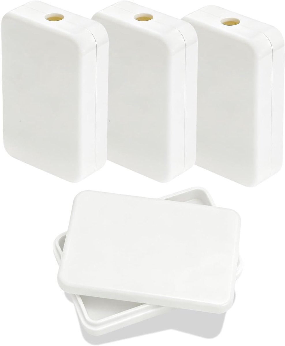 SnelShoppen - 4 Stuks Waterdichte Aansluitdoos 55x35x15mm, Opbouwdoos, ABS, Compact, Ideaal voor Elektronische Projecten, Sensors, Arduino Circuits, W