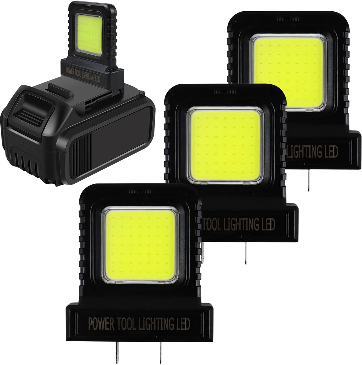 SnelShoppen - LED Werklamp, Hooghelder Werklicht voor Alle Batterijen, Waterdichte Power Tool Floodlight, Ideaal voor Camping, Tuin en Klussen