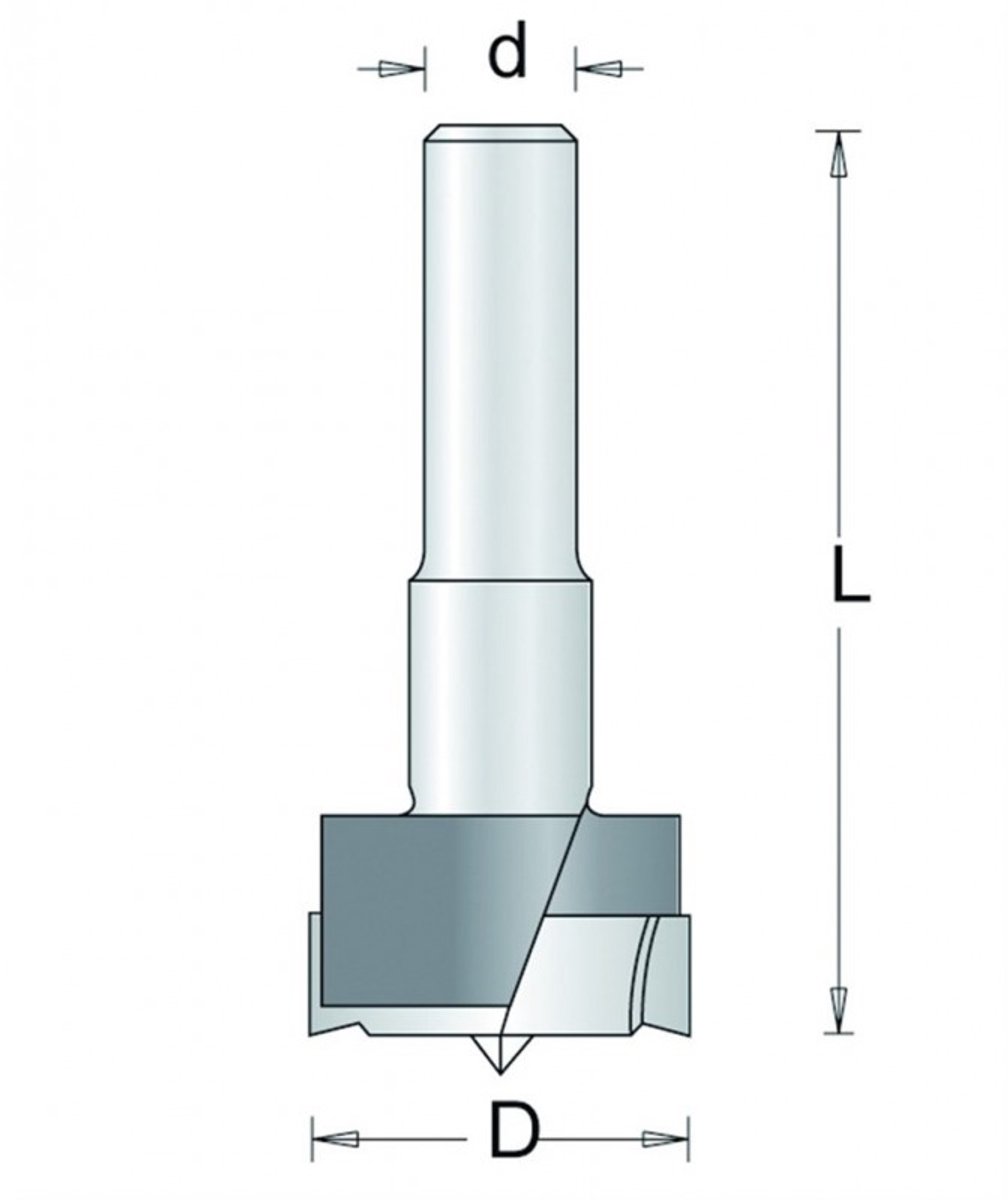 RvS Tools Beslagboor Hm 35mm asgat8mm - B700-8