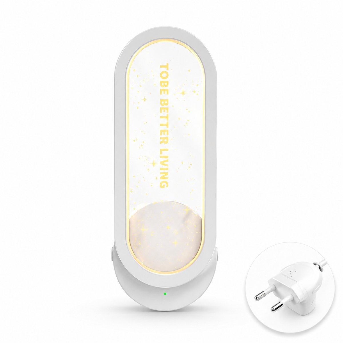 Ryoudavell - Stopcontact Luchtreiniger - Mini Ionisator Luchtreiniger met Sfeervolle Nachtverlichting - Negatieve Ionisator voor Stopcontact - Stille Luchtreiniging en Geurvreter voor Kleine Ruimtes - Wit