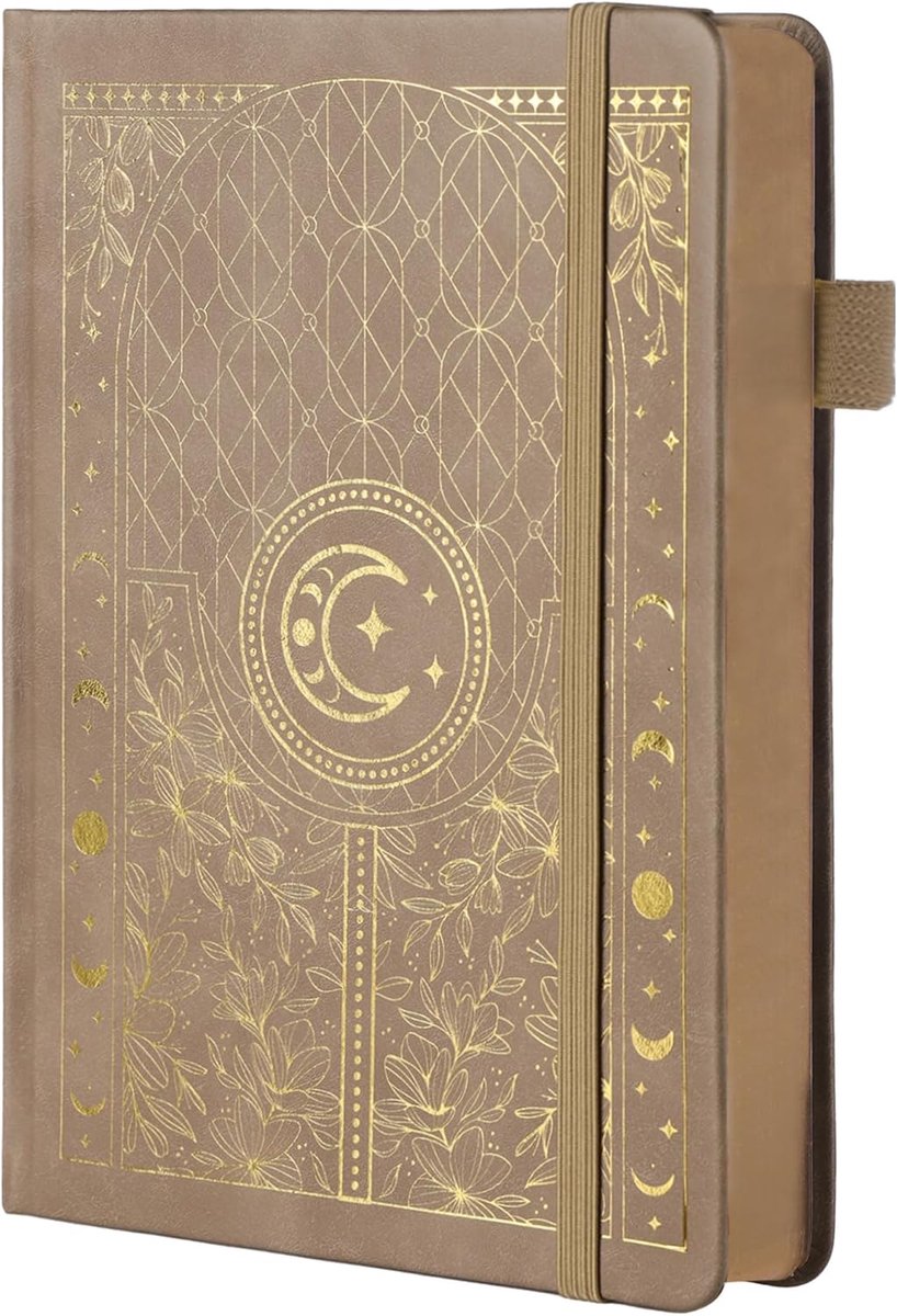 SnelShoppen - Bullet Notebook A5 Hardcover met Dotted Papier, 160gsm, Genummerd, Faux Leer, 5 Kleuren, Perfect voor Schrijven en Tekenen