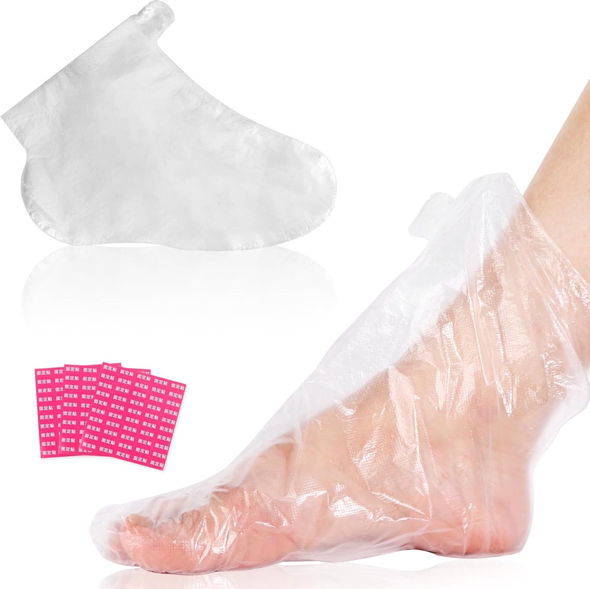 SnelShoppen - Hot Spa Wax Treatment Foot Covers - 300 Stuks Paraffin Voetmasker Sokken - Duidelijke Plastic Wegwerp Boots - Voetmasker Accessoires met