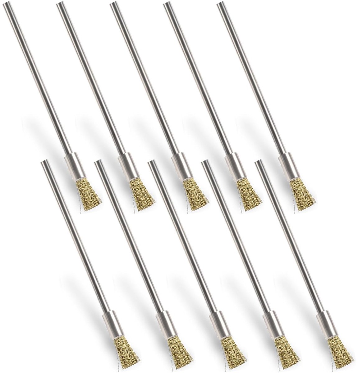 10 Stuks 3mm Draadborstels voor Boren - RVS Borstels voor Reinigen van Roest, Corrosie en Verf