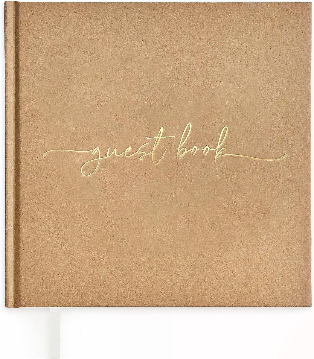SnelShoppen - Plantvibes Bruiloft Gastenboek, 72 Pagina's, Premium Dikke Papier, Vintage Stijl, Gouden Titel - Ideaal voor Huwelijken, Jubilea, Verjaa