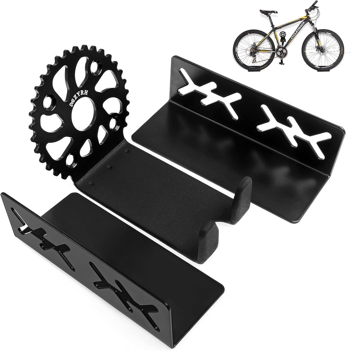 SnelShoppen - Fietsenwandbeugel voor Heavy Duty Fietshouder, Staal, Maximaal 130lb, Ruimtebesparende Fietssteun voor Thuis en Garage, Geschikt voor We