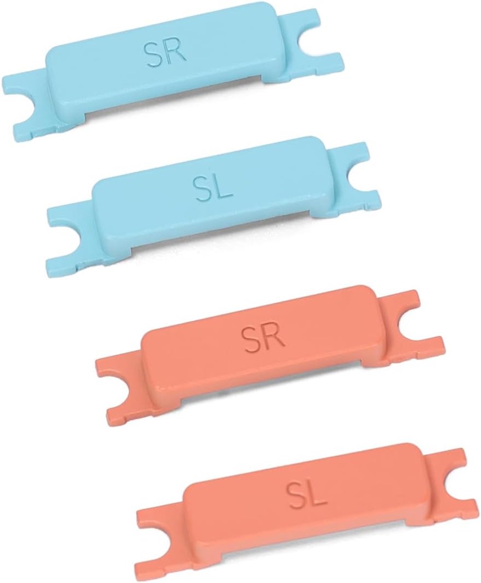 SnelShoppen - 2 Pairs SR/SL Metalen Knop Vervangingsonderdelen voor Nintendo Switch Joy-Con Controllers - Duurzaam en Impactbestendig - Links en Recht