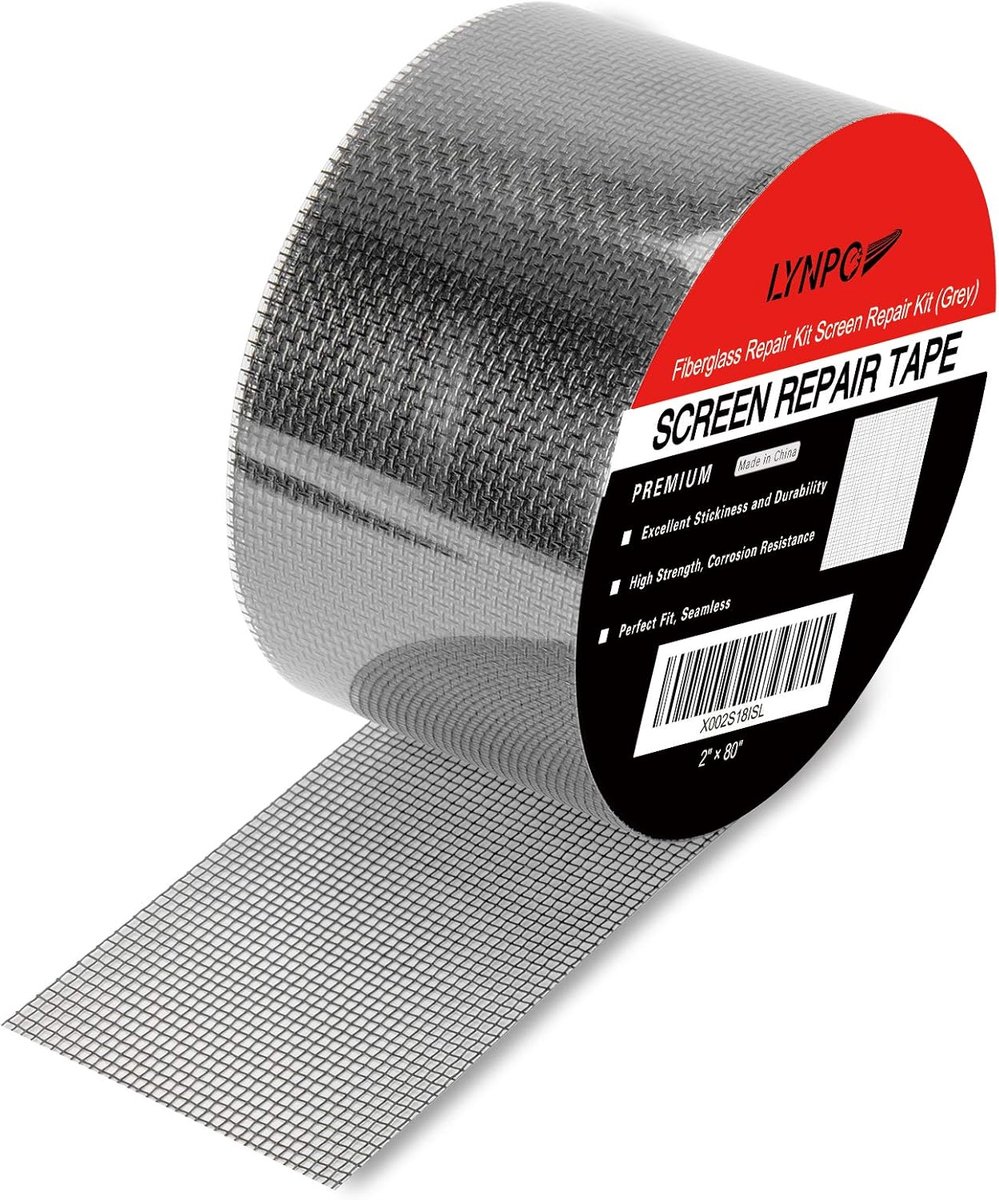 SnelShoppen - Window Screen Repair Kit Tape - Fiberglass Herstelset voor Ramen en Deuren - 3-laags, 2"x80" - Eenvoudig in Gebruik, Temperatuur- en Wat