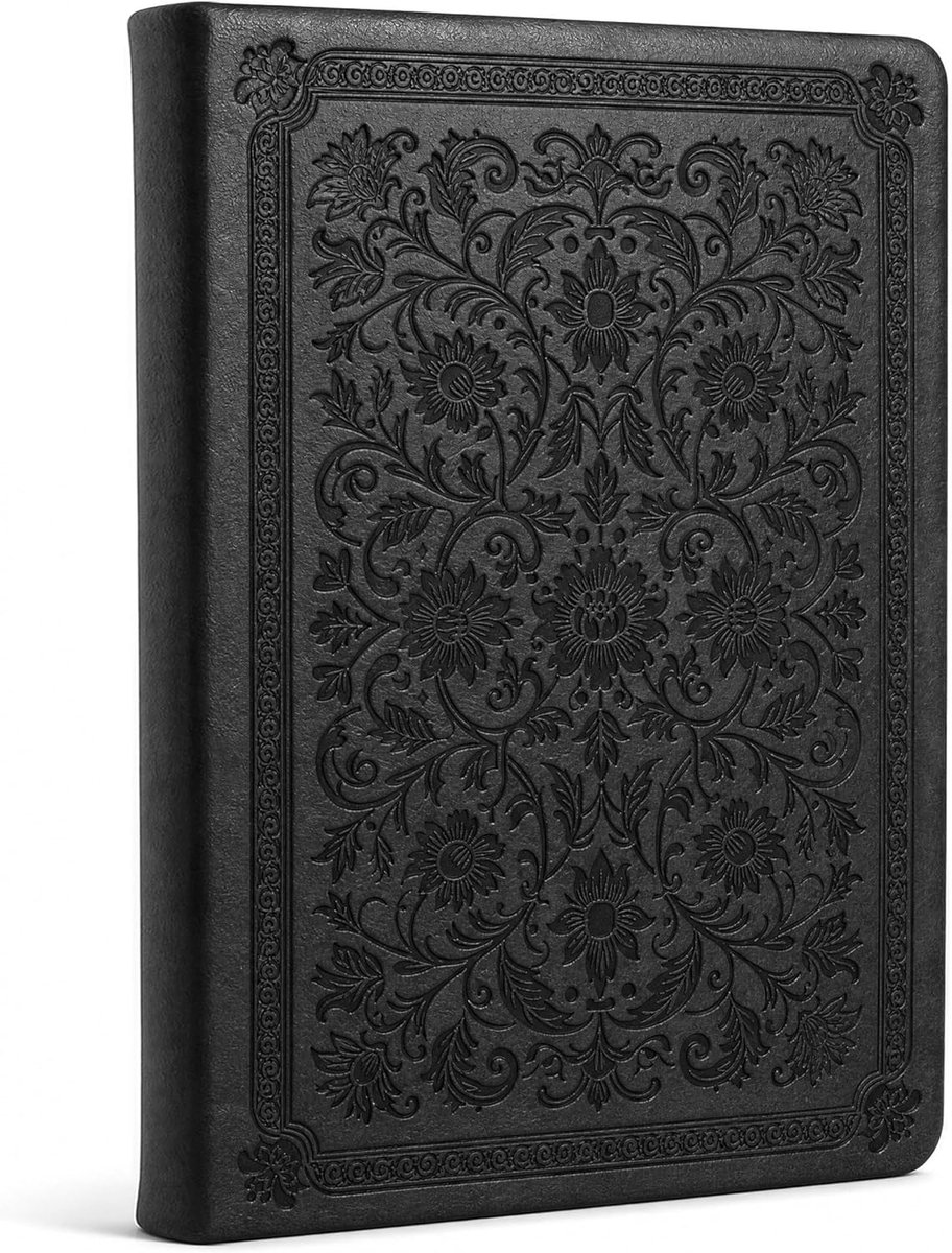 SnelShoppen - BIROYAL Notebook A5, diep zwart, notitieboek voor aantekeningen, journaling, school, werk, 80 pagina's, stevig papier, perfect voor crea