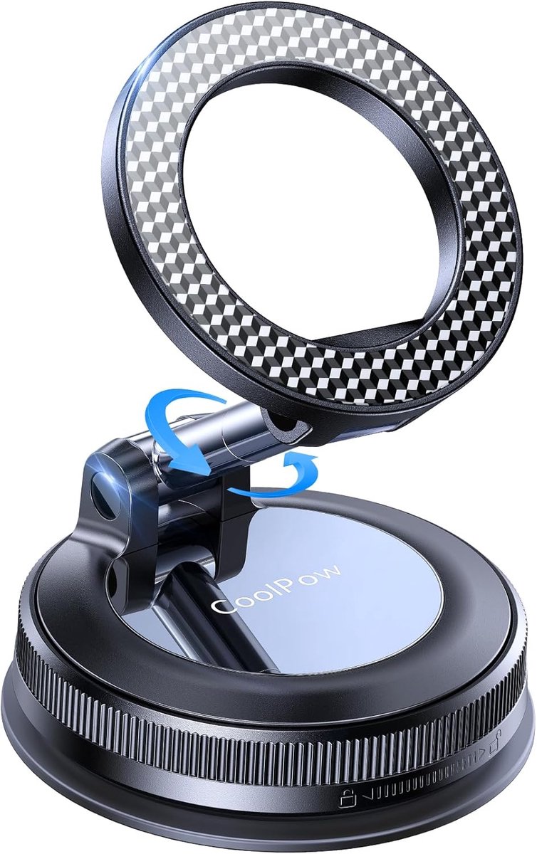 SnelShoppen - Magnetische Auto Telefoonhouder 360° Rotatie - Super Sterke Zuigkracht voor Dashboard en Voorruit - Compatibel met iPhone 16 15 14 13 -