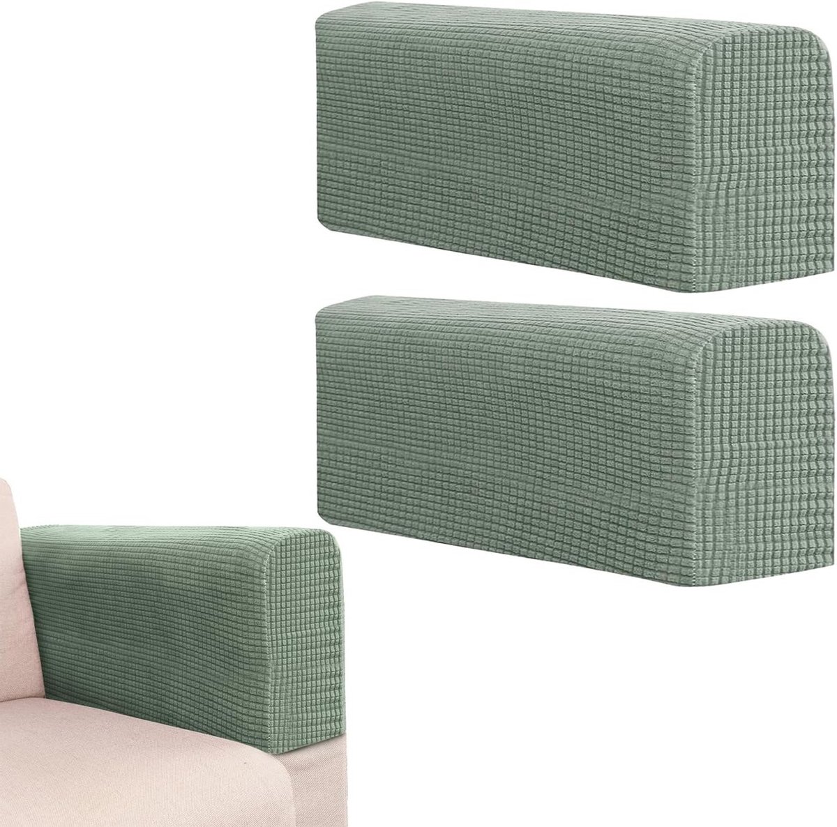 Set van 2 Sofa Arm Beschermers, Verstevigde Armhoezen voor Stoelen en Relaxfauteuils | Antislip en Zacht Beschermend Materiaal | Ideaal voor Meubels en Interieurdecoratie