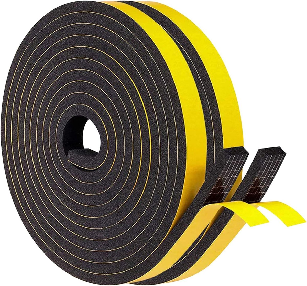 SnelShoppen - Adhesive Sealing Tape voor Deuren en Ramen, 12mm x 6mm/8m, Rubber Afdichting voor Geluiddemping, Isolatie en Schokabsorptie, Geschikt vo