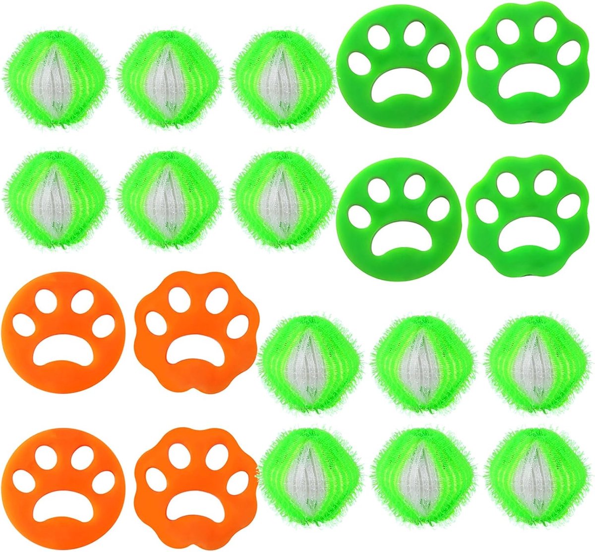 SnelShoppen - Hair Balls voor Wasmachine, 20 Haarverwijderaars, Dierenhaar Vanger, Lintballen voor Kleding, Efficiënte Waservaring, Compact en Praktis