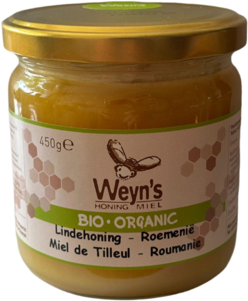 Biologische lindehoning - 450g - Weyn's - Honingpot