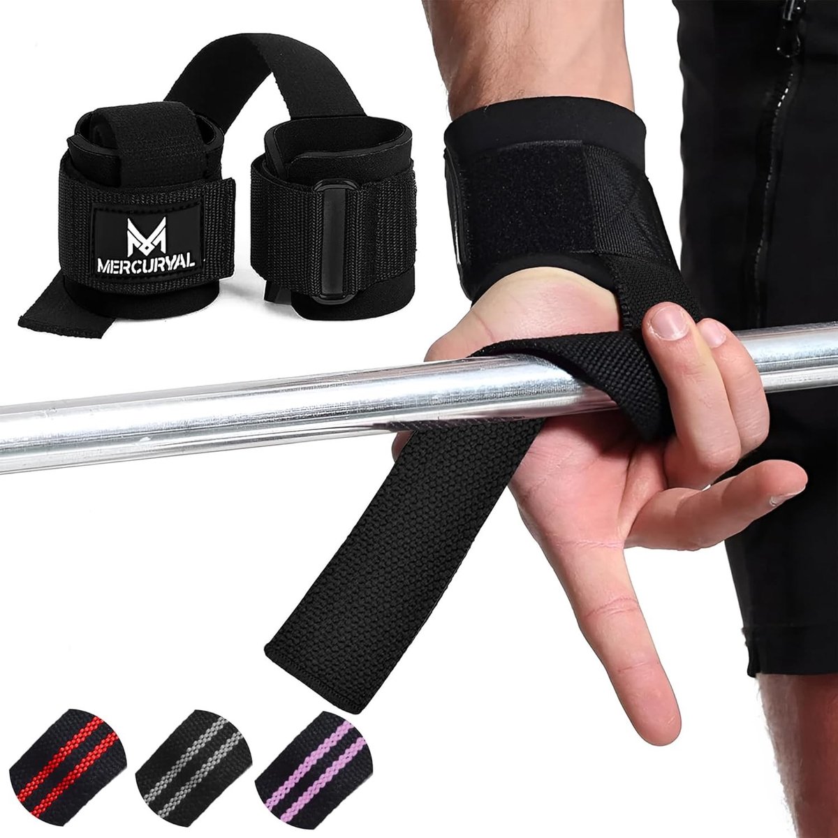 Gewichtheffen Straps - Neopreen - Verstelbare Polsbandages - Antislip Grip - Voor Krachttraining