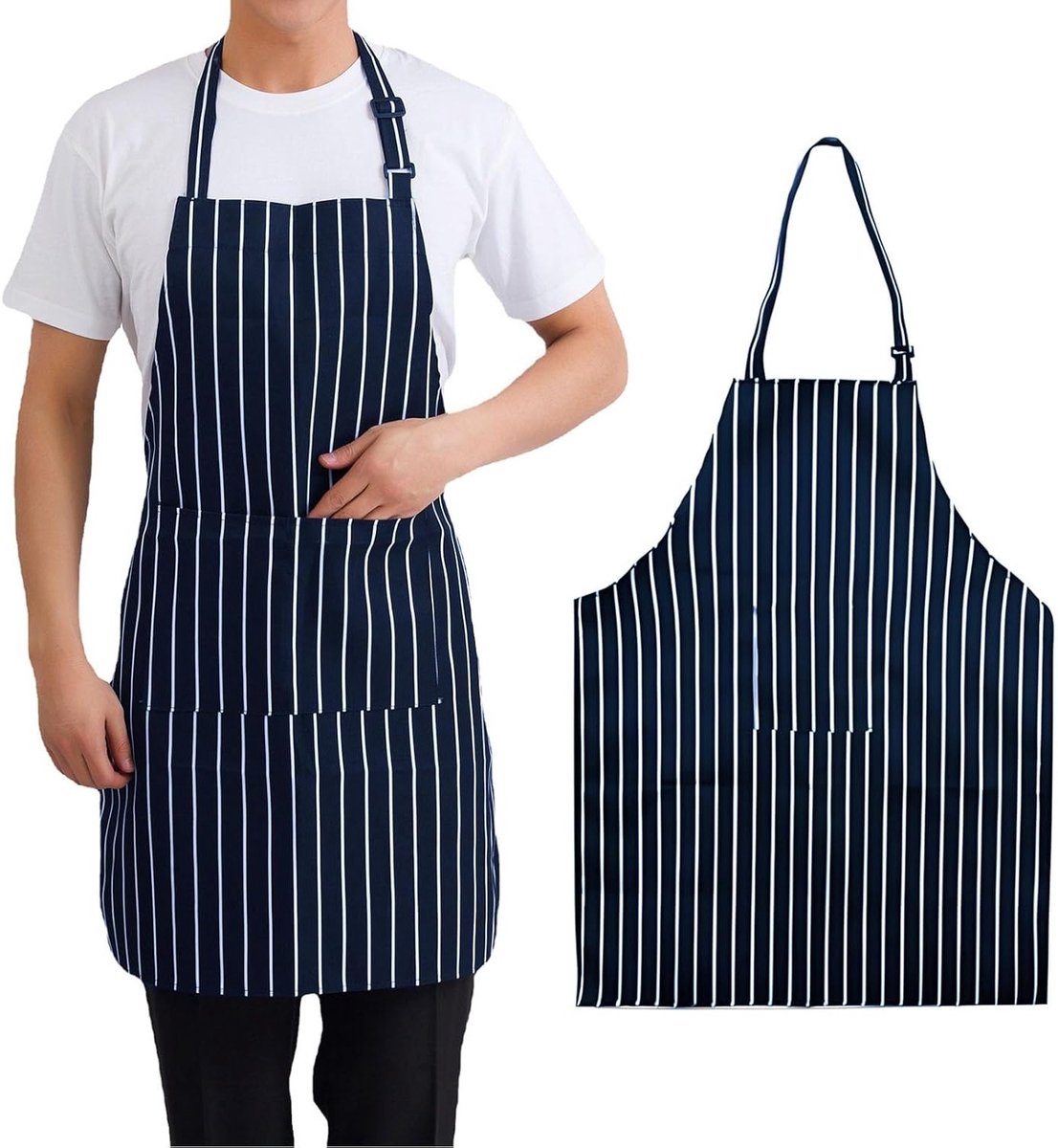 Verstelbare Keuken Schort voor Vrouwen met Pocket, Geschikt voor Thuis, Restaurant en BBQ Gebruik