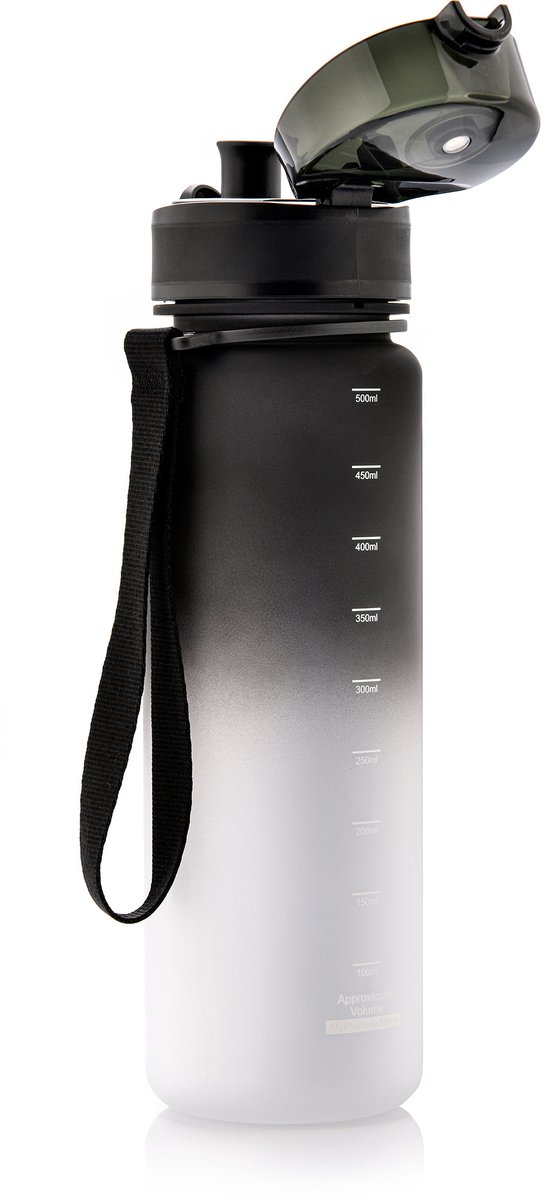 Meteor Sportbidon 500 ml - Fietsbidon - Sportaccessoire - Zwart/Wit van Meteor — afbeelding 3
