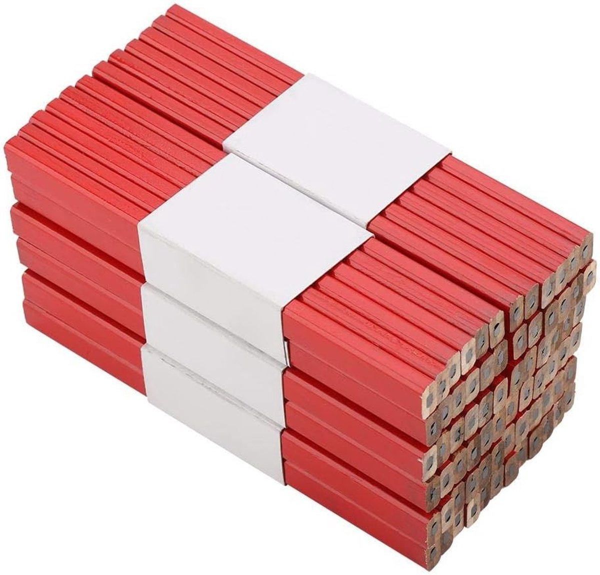 Octagonale Houten Timmermanspotloden - 72 Stuks - 175mm - Perfect voor Houtbewerking en Markeren