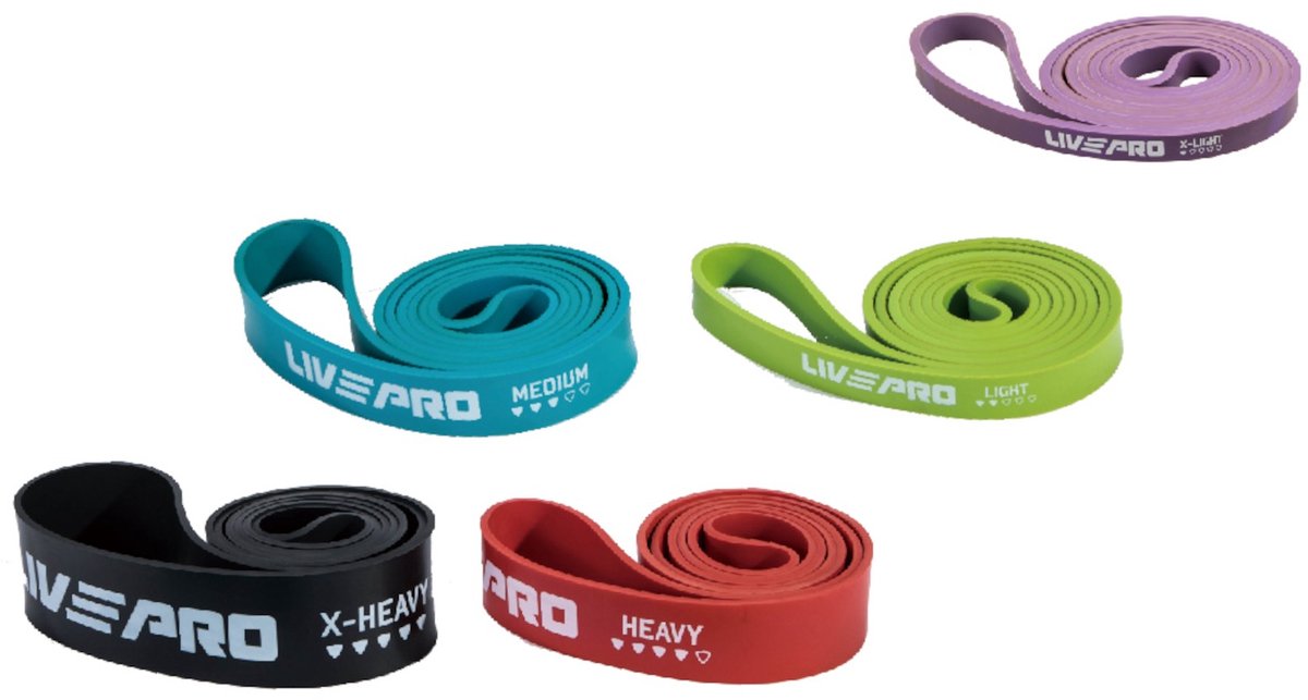 LivePro: Super band - Rood - Zwaar 50-125lb | Weerstandsband | Elastiek Fitness Banden | Sport Elastieken verschillende Weerstanden | Fitness elastiek | Pull up | Crossfit | Powerlifting banden | Fitness | Workout