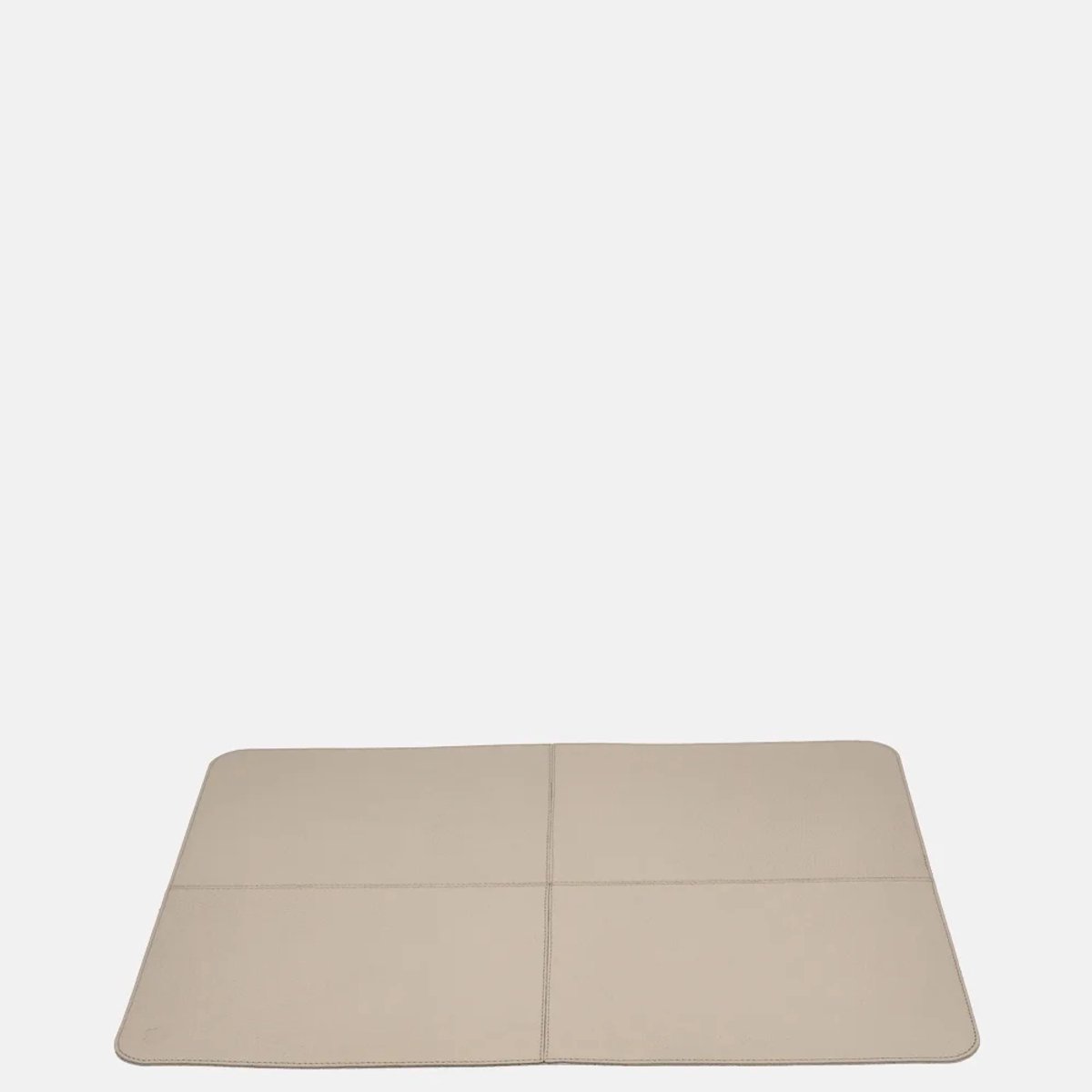 Chamada Anna leren placemats rechthoek effen (2 stuks) beige