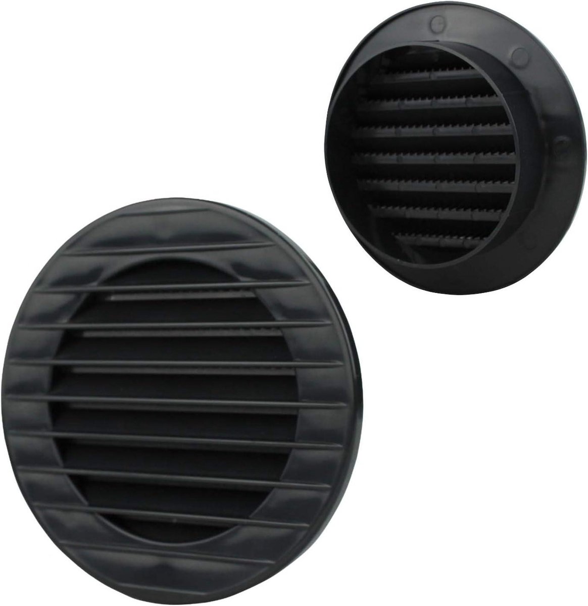 Ventilatierooster - Afvoerluchtrooster Klinkerventilatie - Luchtcirculatie Verbeteren - Geïntegreerde Insectenbescherming - Ø 80 mm - Antraciet