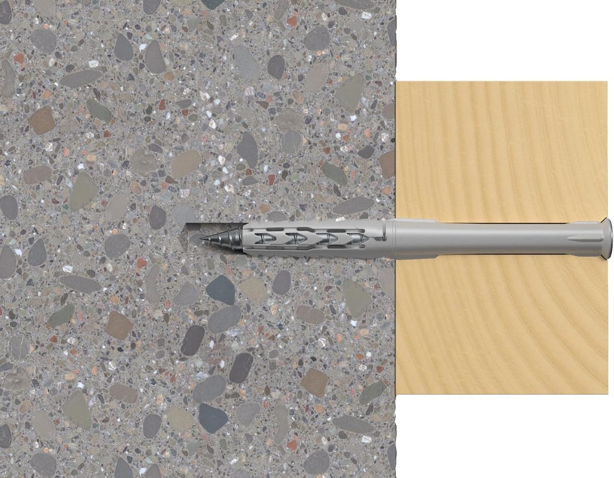 Spreidpluggen met Schroef - Nylon Pluggen Langschachtpluggen - Bevestigingen Maken - Optimale Grip Beton - 8 x 120 mm