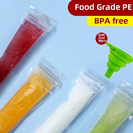 IJsjes Zakjes - IJslolly Zakjes - Zomerse Snacks Maken - Verzegelbaar Ontwerp - 20 Stuks - Transparant — afbeelding 2
