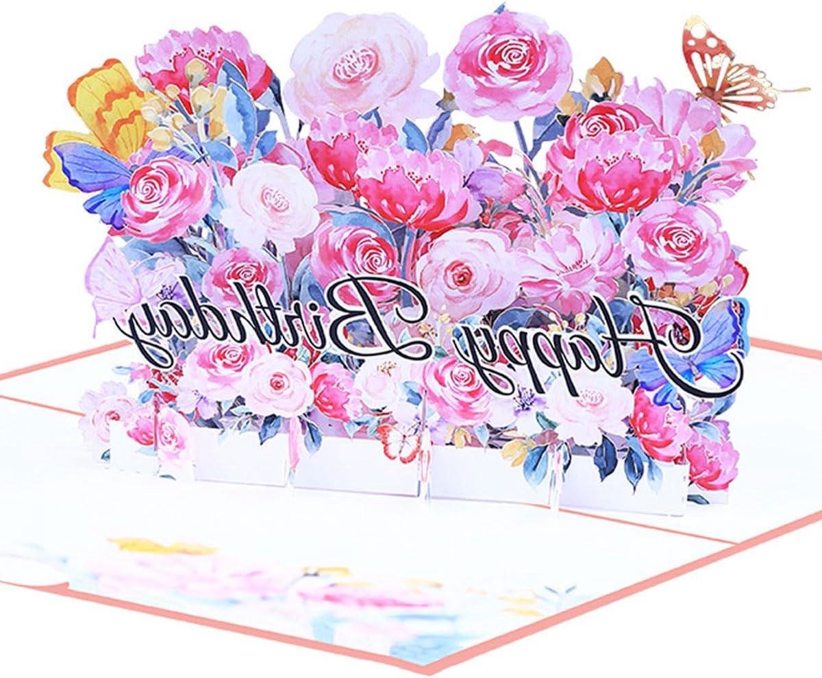 Verjaardagskaart Pop-up - 3D Kaart Wenskaart - Felicitaties Versturen - Handgemaakt Detail - 193 x 88 cm - Multicolor