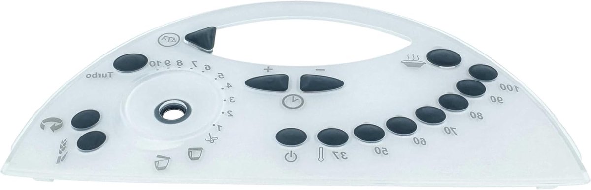 Bedieningspaneel Deksel - Voorpaneel Keukenmachine - Reparatie Keukenmachine - Compleet met Knoppen - 26.5 cm - Wit Zwart Grijs