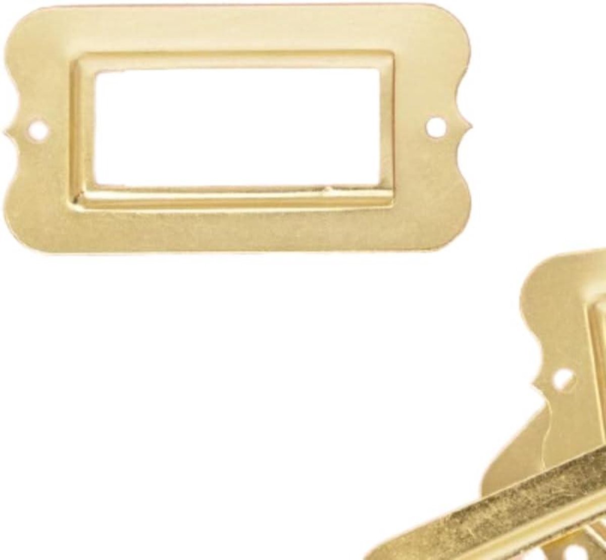 Metalen Etikettenhouders - Labelhouders Ruiters - Scrapbooking Projecten - Inclusief Brads - 63 x 33 cm - Goudkleurig