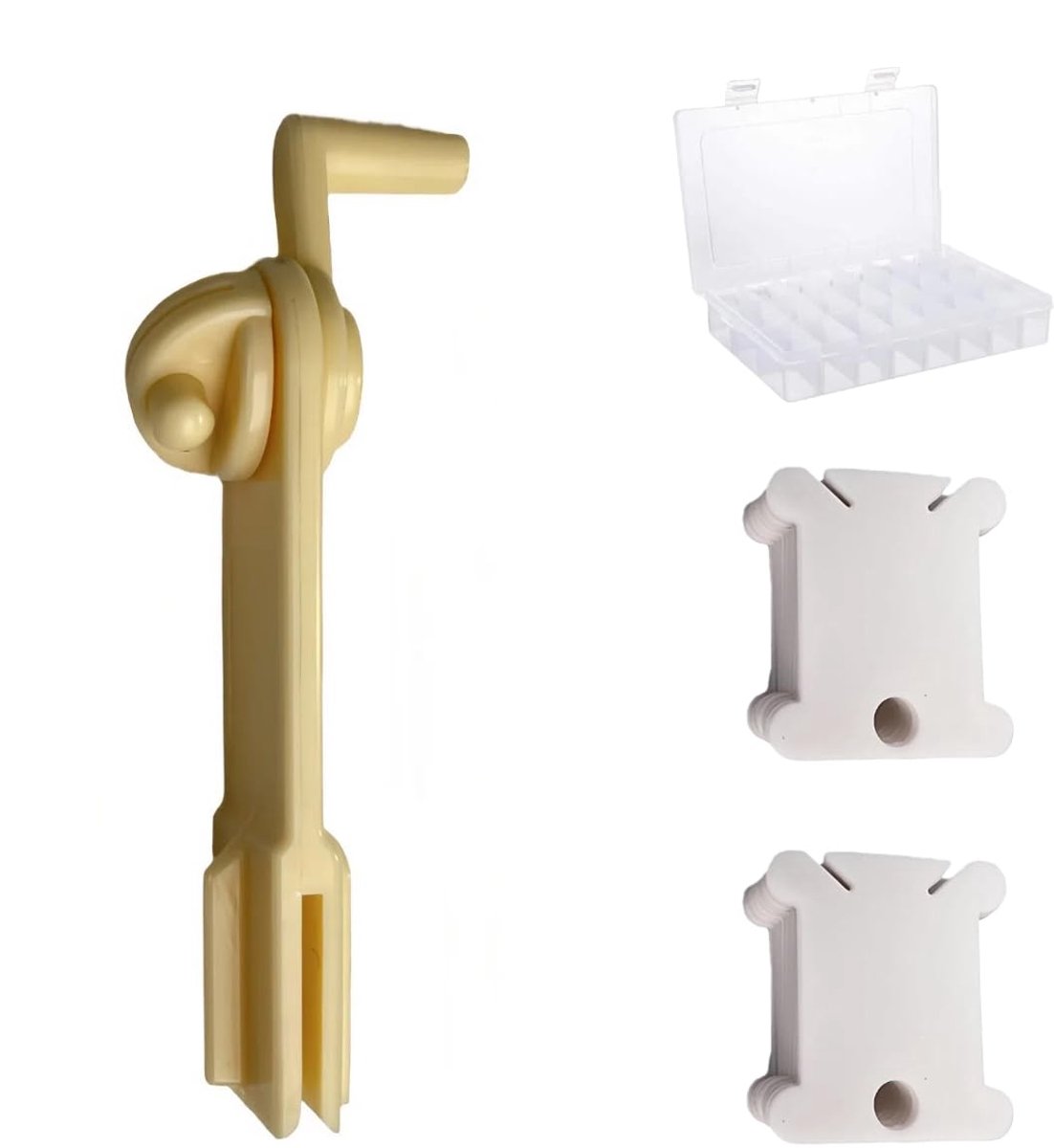 Borduurgaren, 100 stuks, borduurgaren, organizer, kruissteek garenspoelen, opbergdoos met floss winder, geschikt voor doe-het-zelf knutselen, naaien, opbergresultaccessoires