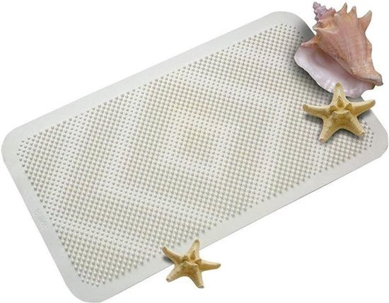 Massagemat van natuurlijk rubber - Badkuip - Wit - 35 x 65 cm
