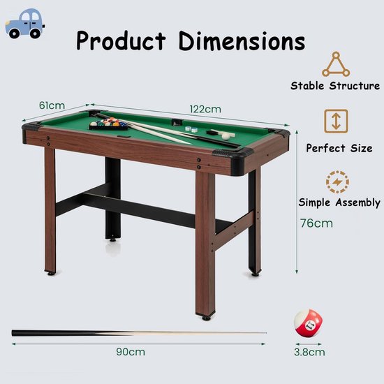 Opvouwbare Mini Beker Tafel voor Volwassenen en Kinderen - Compleet Spel van Merkloos — afbeelding 5