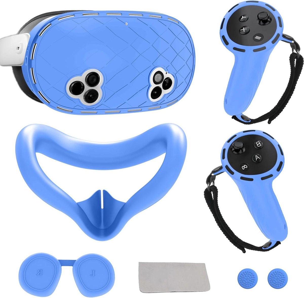 Beschermhoes Set - VR Accessoires - VR Gaming - 6-in-1 Kit - Complete Bescherming - Blauw