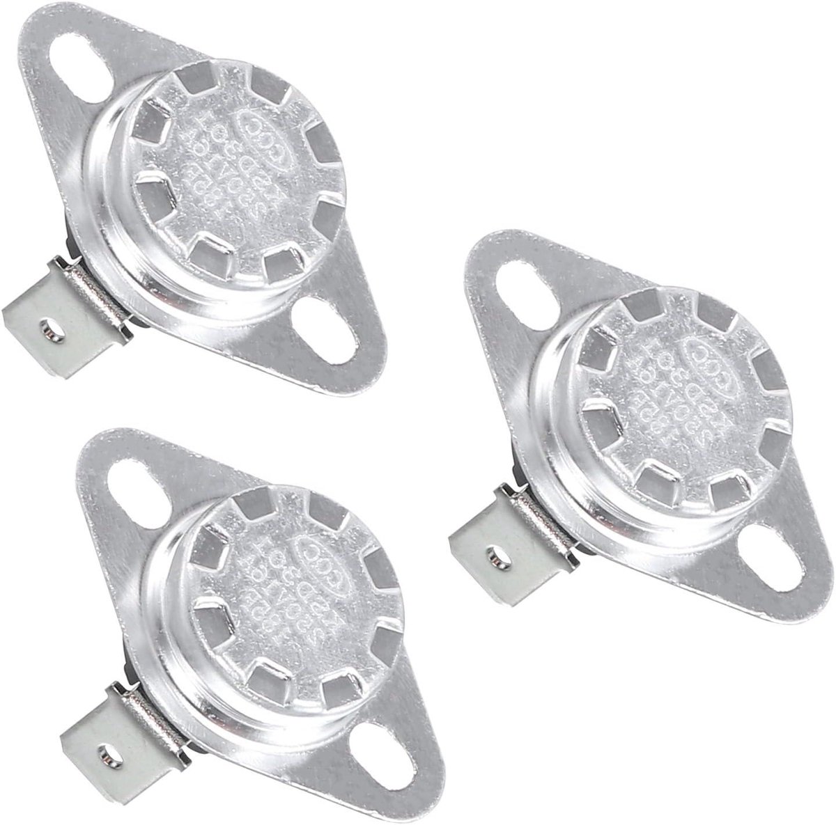 Droger Thermostaat - Temperatuurregelaar - Apparaat Reparatie - Standaard Model - Pack van 3 - Zwart