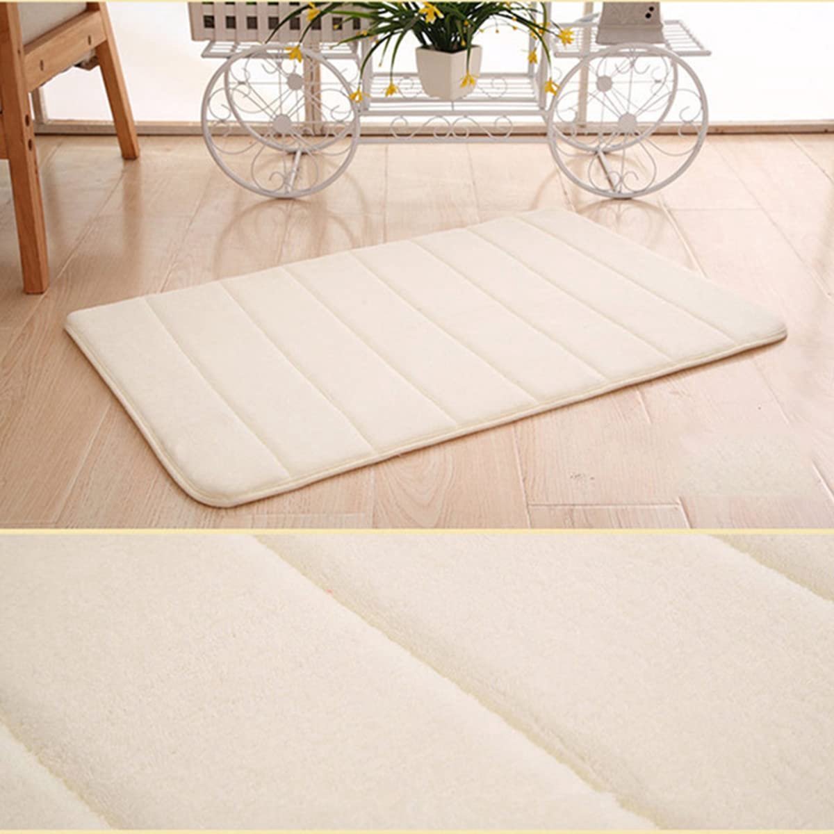 Badmat Memory Foam Zachte Badmatten Antislip Absorberende Badkamertapijten Rubber Back Runner Mat voor Keuken Badkamer Vloeren roze 50x120cm