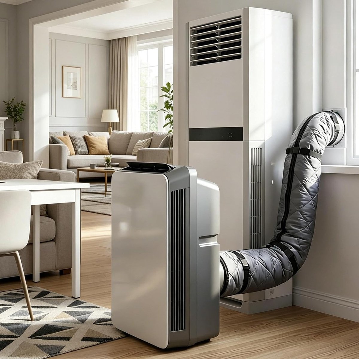 Draagbare Airconditioner Slanghoes - 150x53cm - Beschermhoes voor airconditioningslang met ritssluiting - Mobiele Airconditioning Accessoires - Airco Slanghoes - Airco Beschermhoes - Isolatiehoes - Stofdicht en Warmte isolerend - Grijs – foto 5