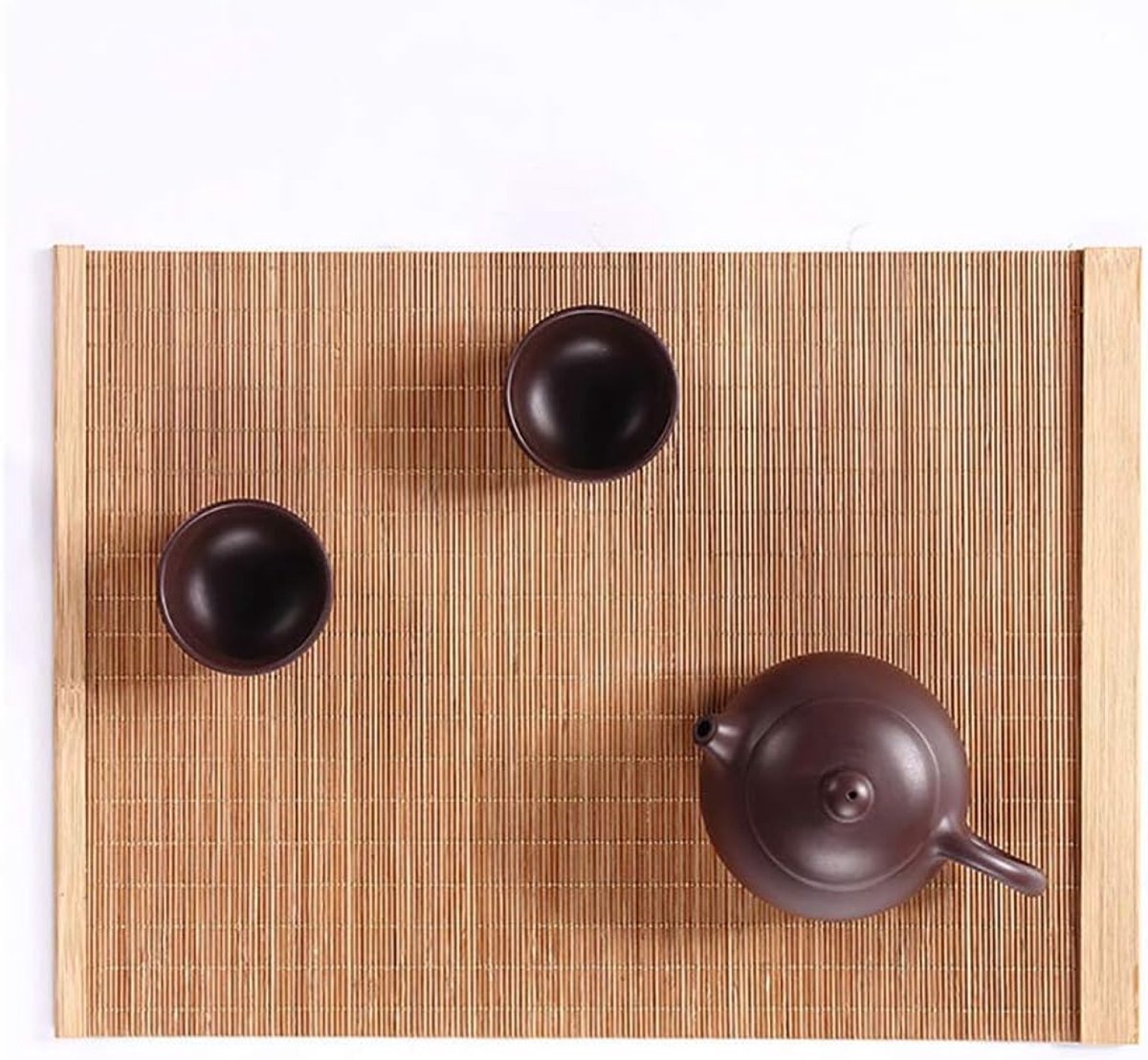 Tafelloper Compatibel Placemats Tafelloper, Natuurlijke Stof Handgemaakte Runner,1 Stuk Crossweave Geweven Vinyl Tafelloper Wasbaar, Bruin