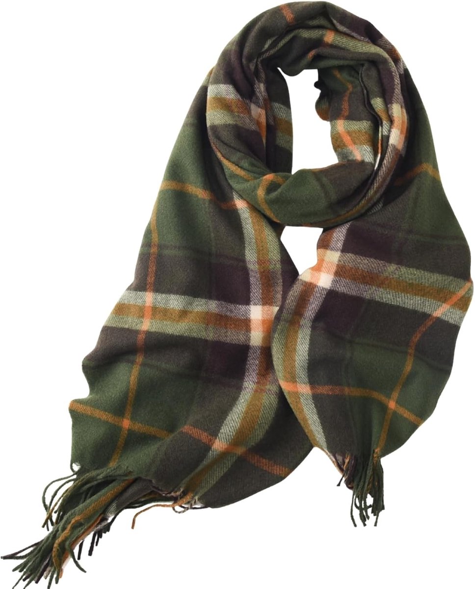 Winter Sjaal Zachte Warme Stijlvolle Tartan Ruit Wraps Tassel Sjaal Lang Stola