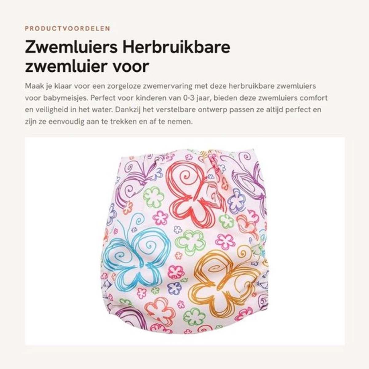 Allecto - Zwemluiers - Herbruikbare zwemluier voor babymeisjes