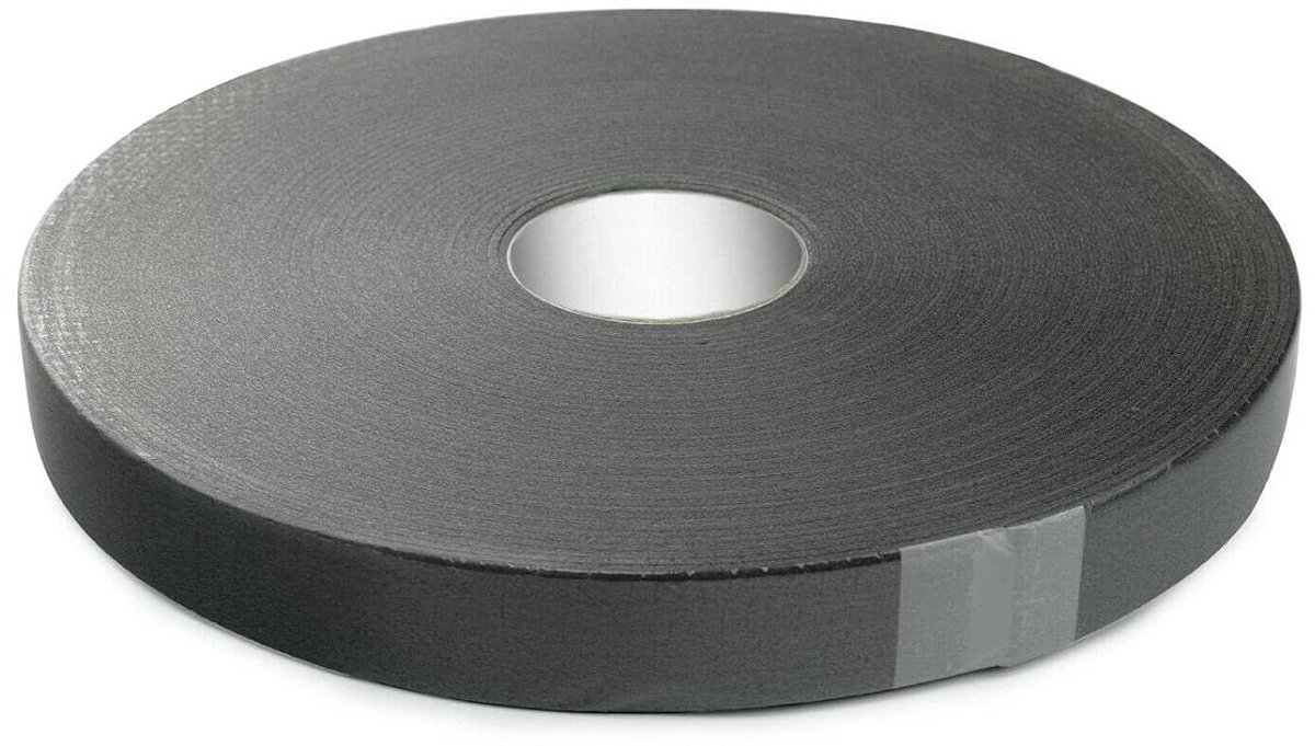 Nagelafdichtband - Scheidingswand tape - Dakbedekking afdichten - Zelfklevend PE-schuim - 50 mm x 3 mm - Zwart
