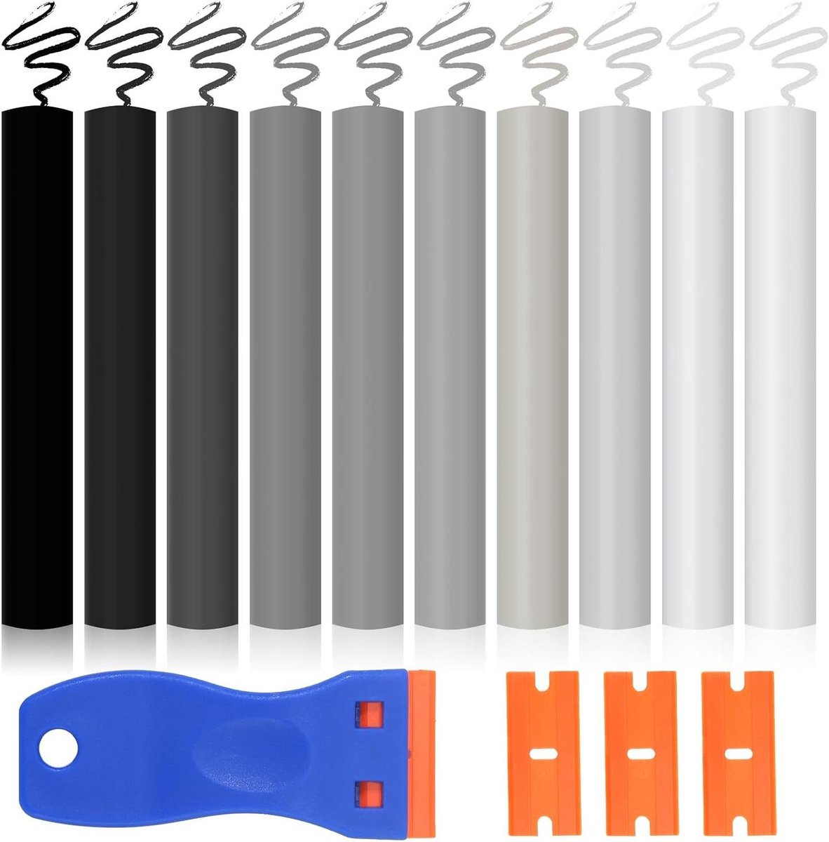 10-delige reparatieset voor laminaat, parket, vinyl en hout: krassen en gaten vullen